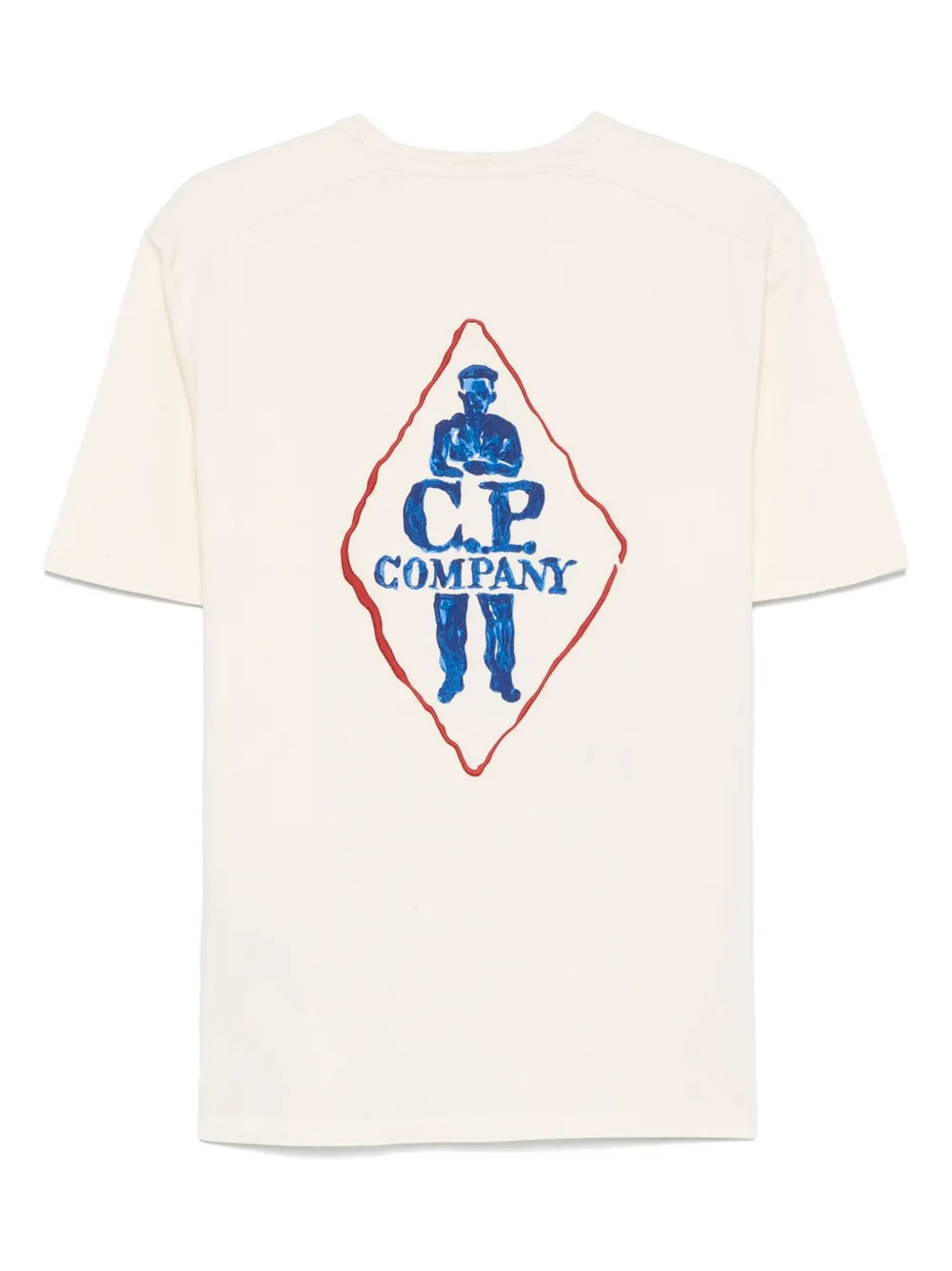 C.P. Company T-shirt met logoprint - Beige