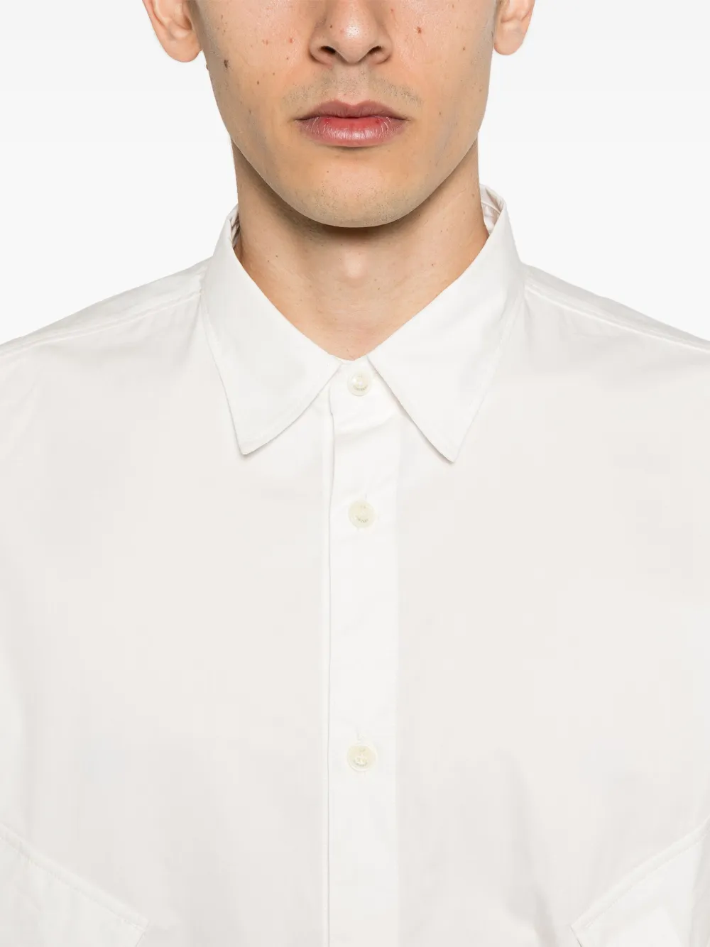 Shop C.p. Company Gabardine Shirt In White