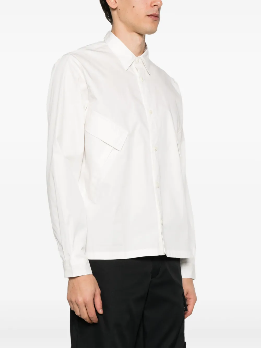 Shop C.p. Company Gabardine Shirt In White