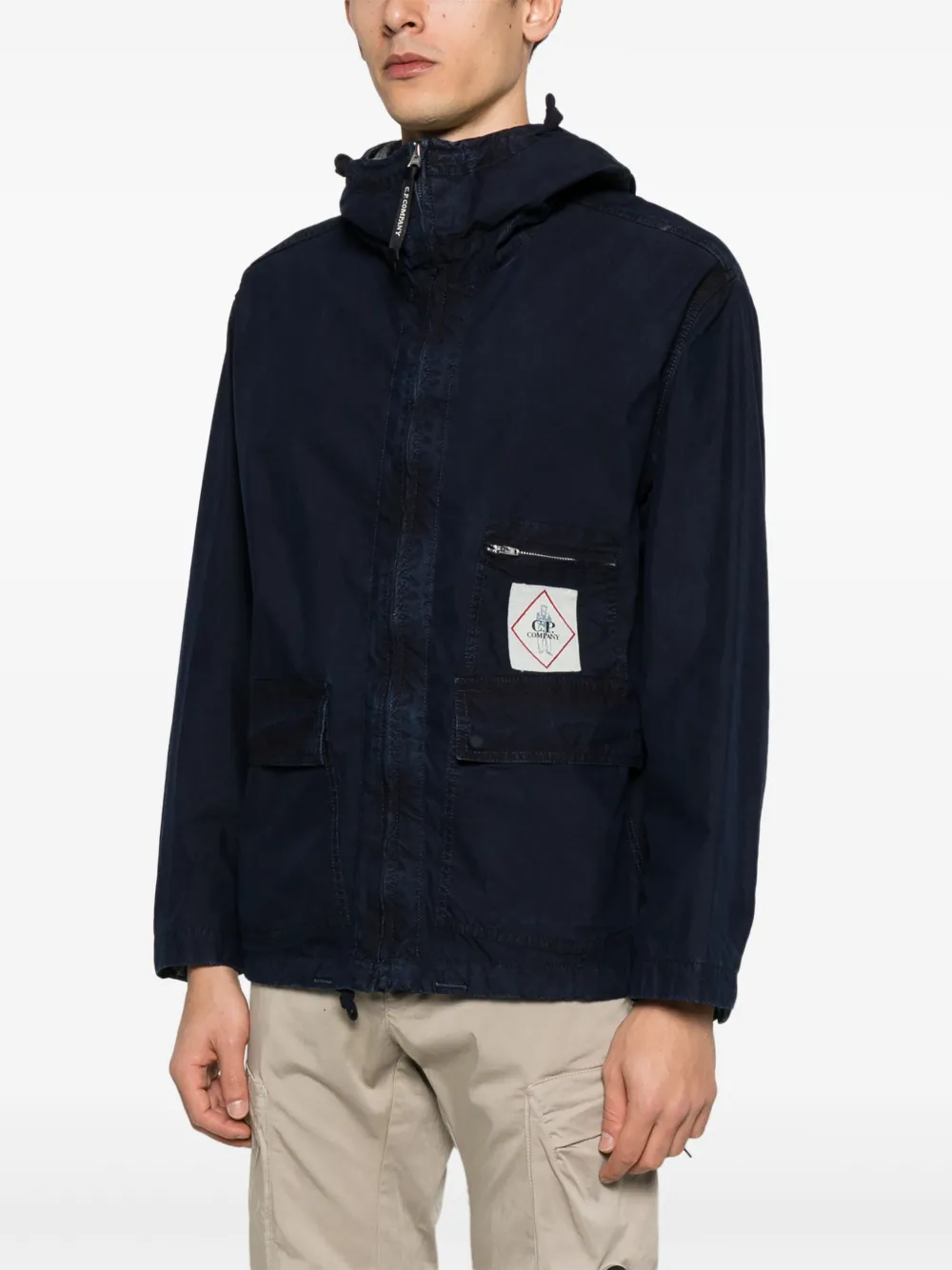 C.P. Company Jack met capuchon Blauw