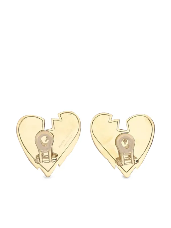 【関税込み】Amina Muaddi ゴールド Heartbreaker ピアス Amina Muaddi Heartbreaker ピアス | ゴールドトーン | FARFETCH JP