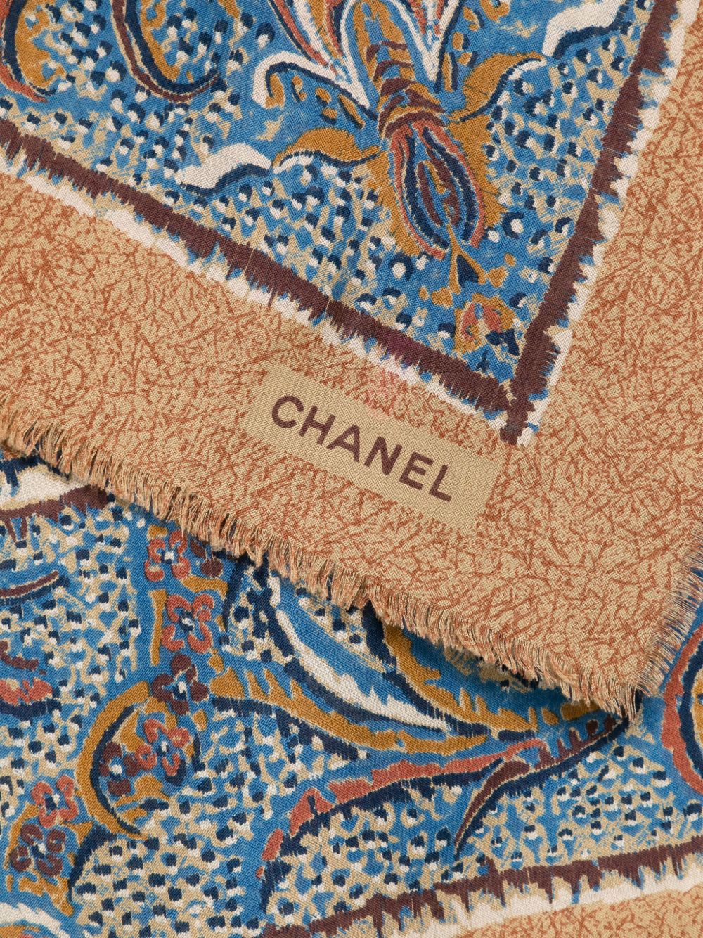 CHANEL Pre-Owned 1990s sjaal met jacquard - Beige