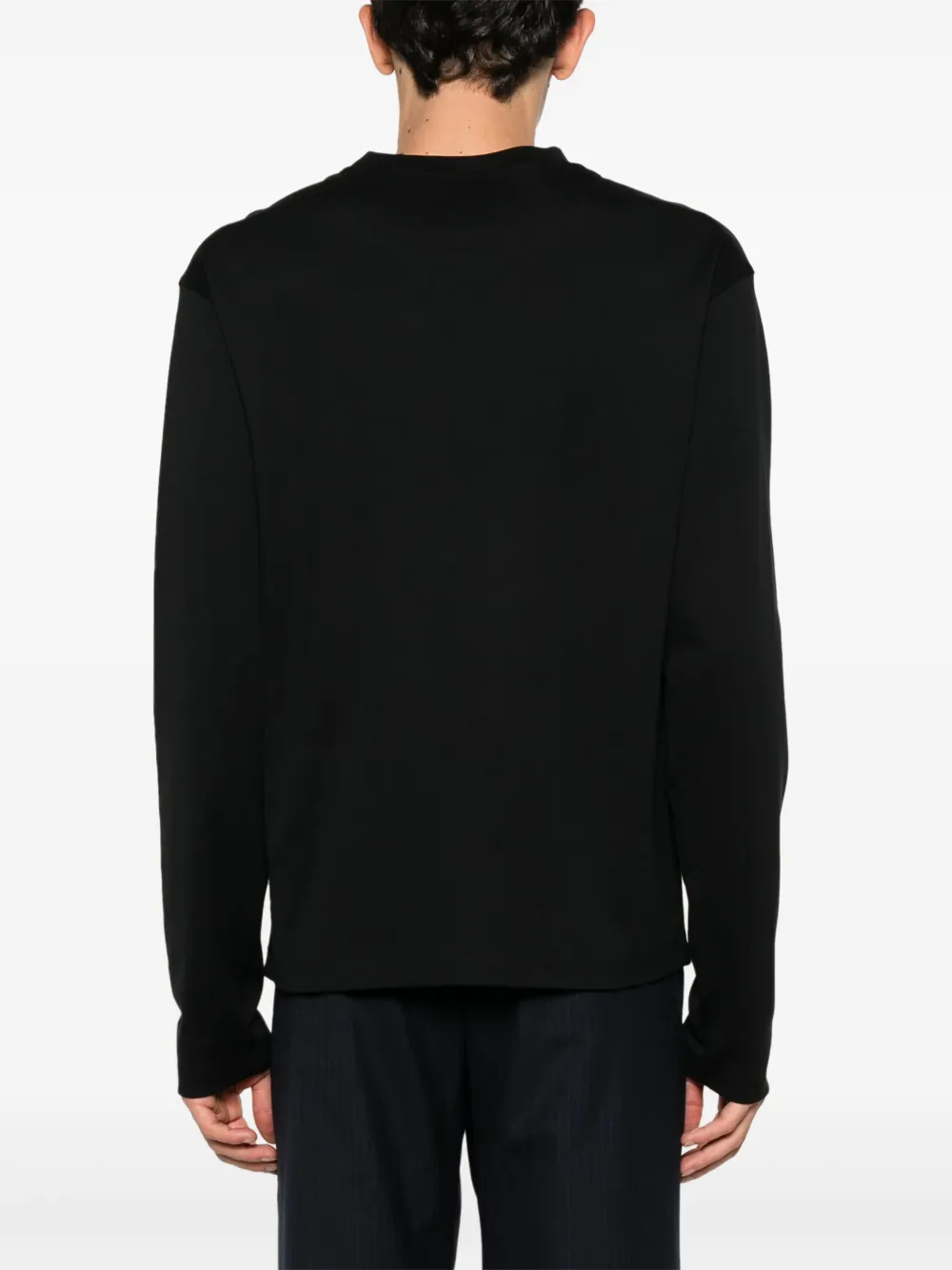 Prada T-shirt met geborduurd logo Zwart