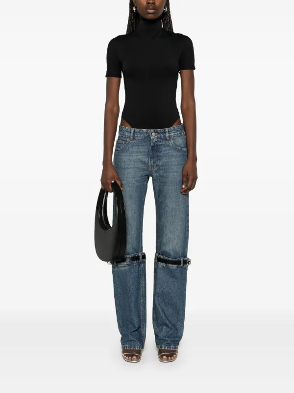 【関税込み】Coperni ブラック＆グレー ハイブリッドジーンズ Black & Gray Hybrid Jeans by Coperni on Sale
