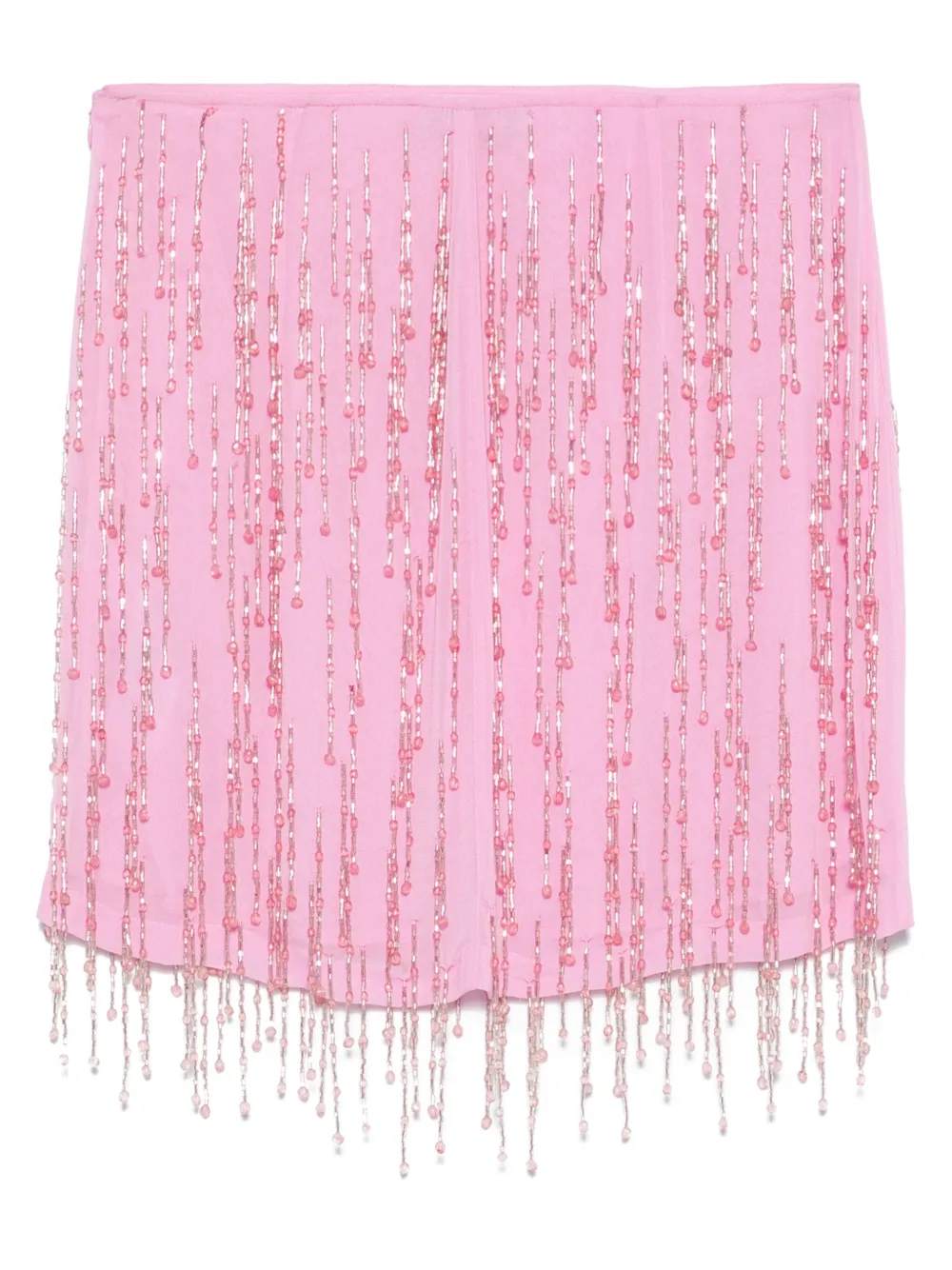 Blumarine beaded georgette mini skirt - Roze