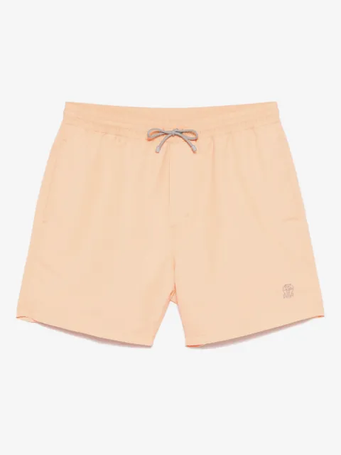 Brunello Cucinelli logo-embroidered swim shorts