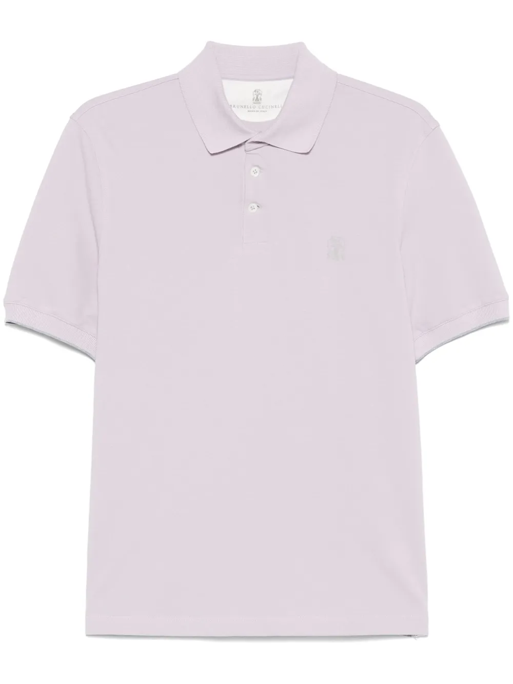 Brunello Cucinelli playera tipo polo con logo estampado | morado | Image 1