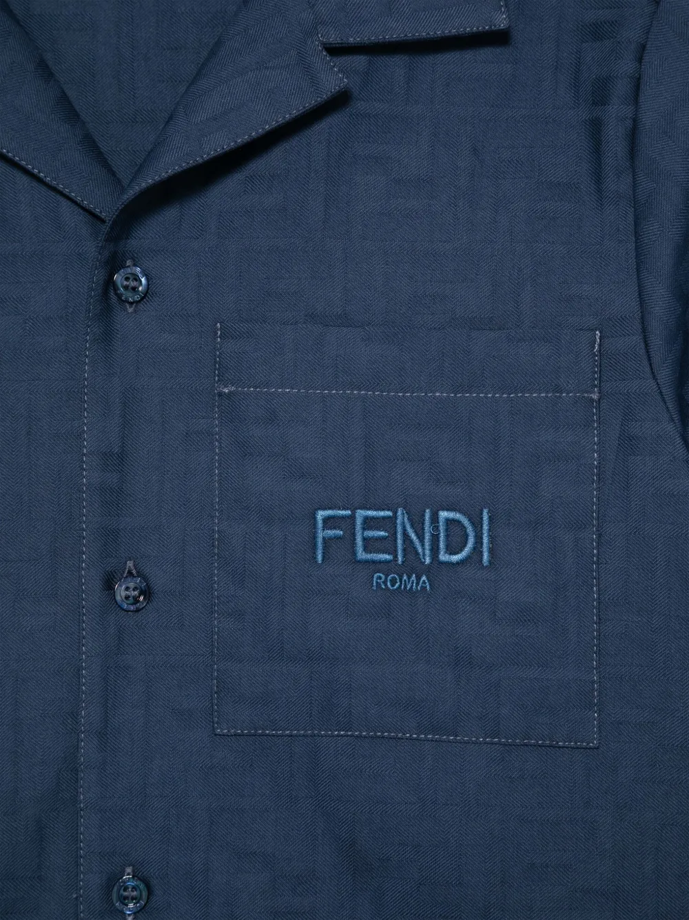 Fendi Kids Shirtjurk met FF-jacquard Blauw