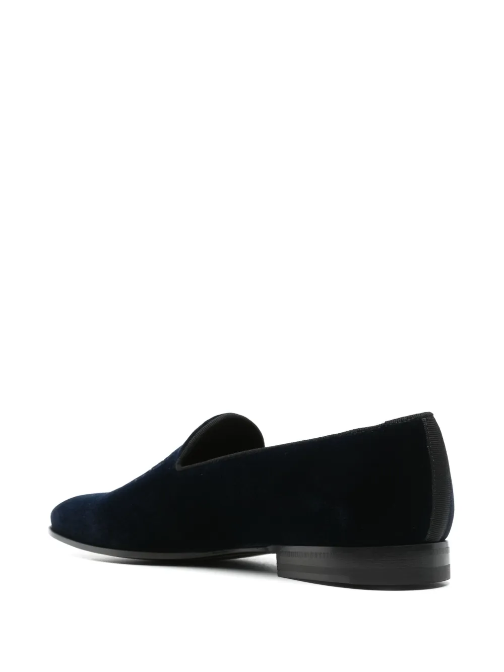 Tagliatore velvet slippers Blauw