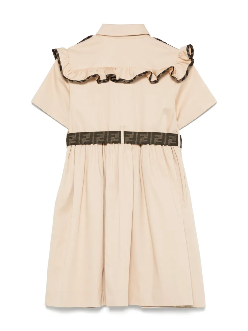 Fendi Kids Gabardine jurk Beige