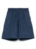 Fendi Kids FF-jacquard shorts - Blue