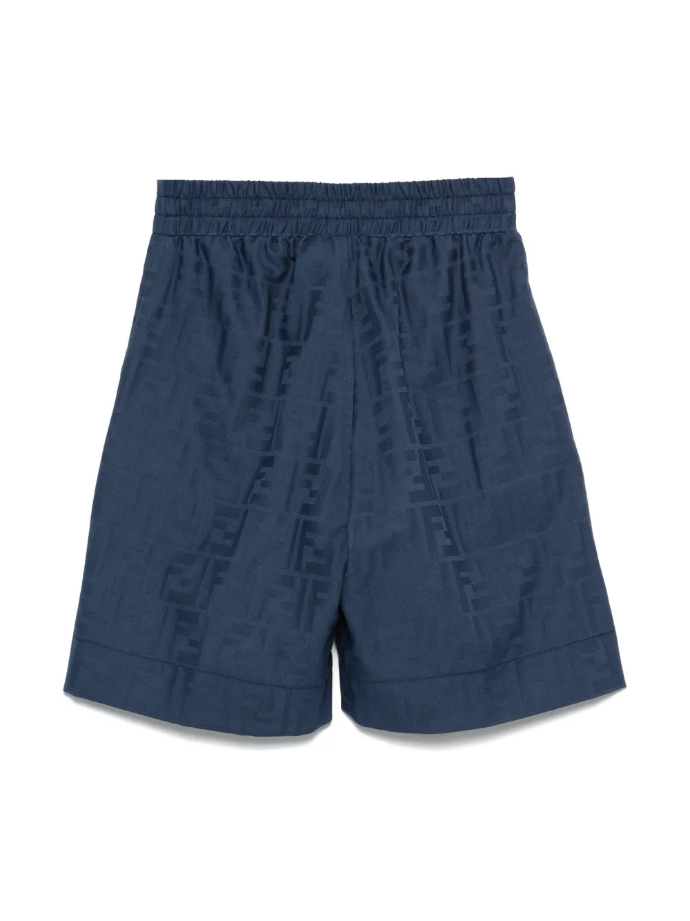 Fendi Kids Shorts met FF-jacquard Blauw
