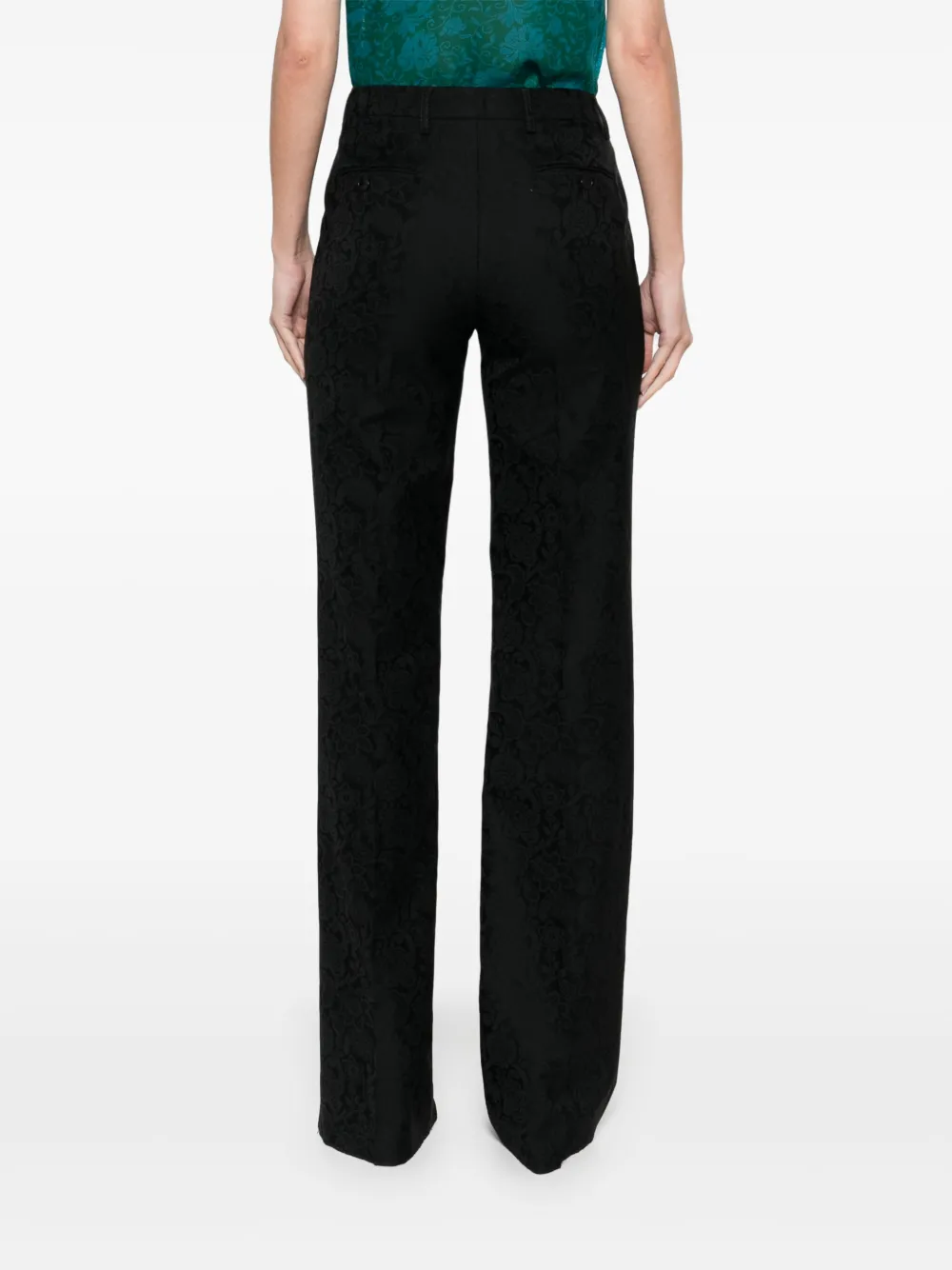 ETRO Pantalon met paisley-jacquard Zwart
