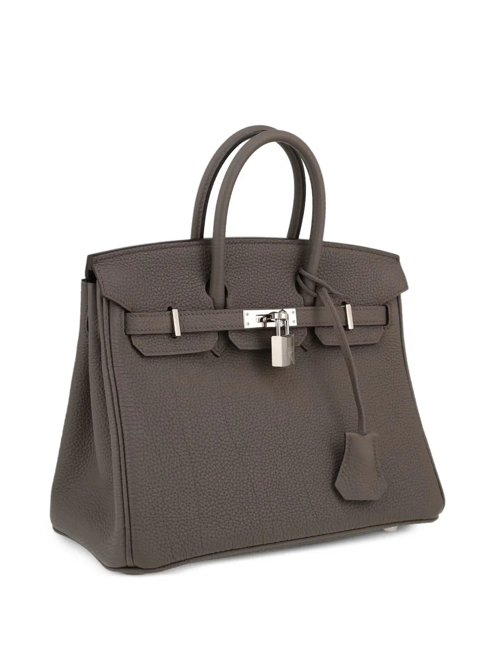 Pre-owned Hermes Birkin 25 Tote Bag In Grey