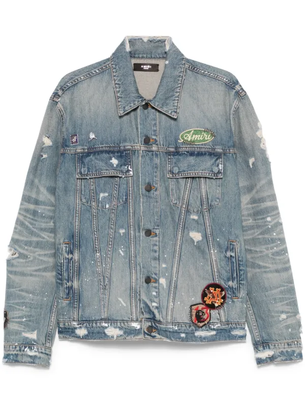 ジャケット AMIRI Woman Jacket Blue AW23WDJ001 485 Amiri Outlet: Jacket woman - Blue | Amiri jacket AW23WDJ001