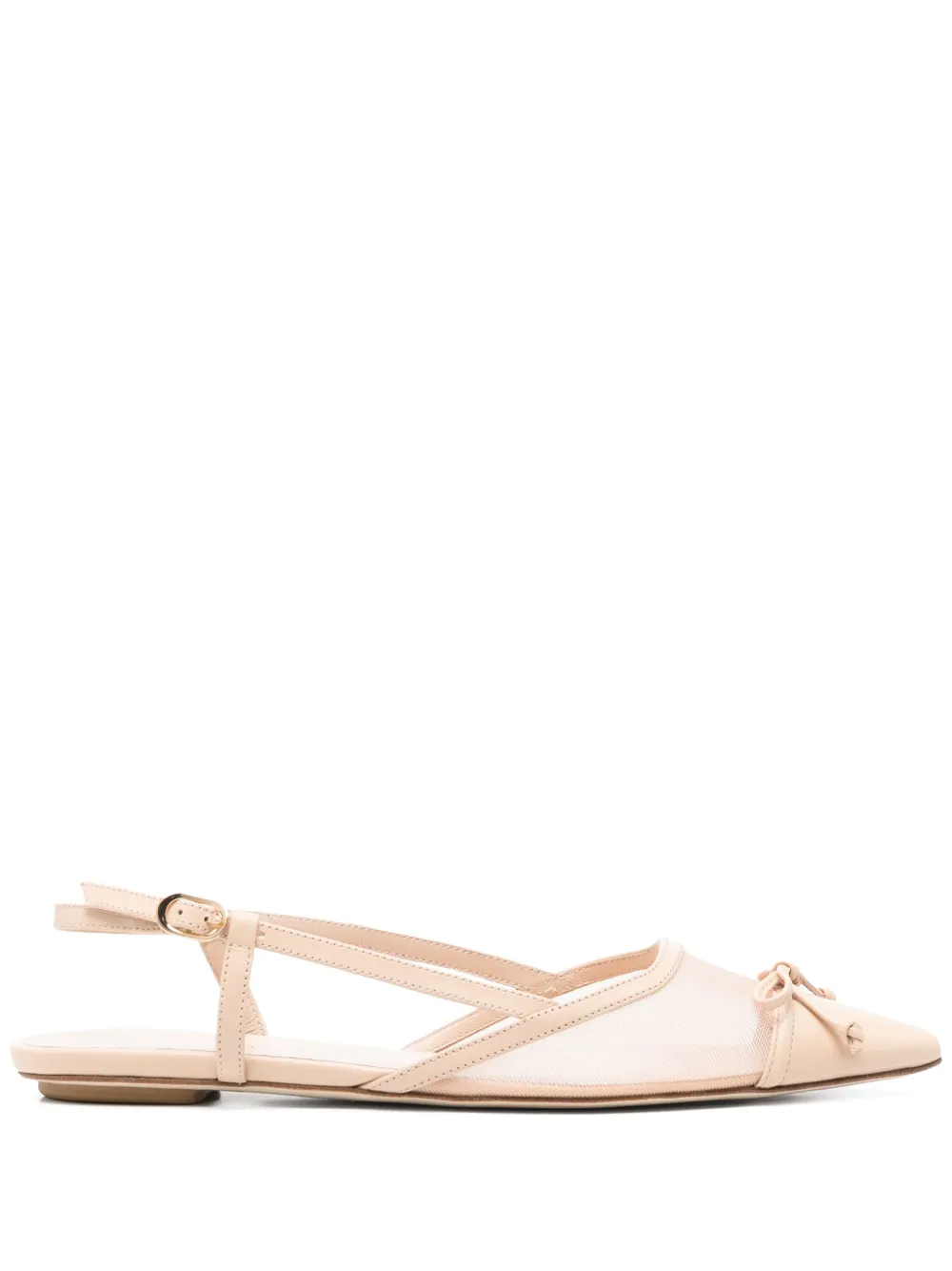 Stuart Weitzman mesh-panel ballet flats Neutrals