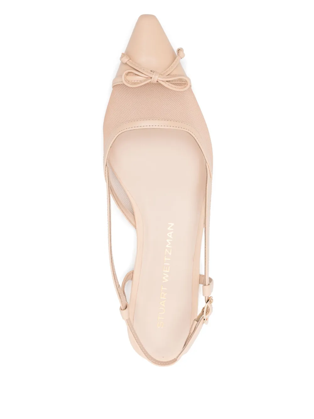 Stuart Weitzman mesh-panel ballet flats Neutrals