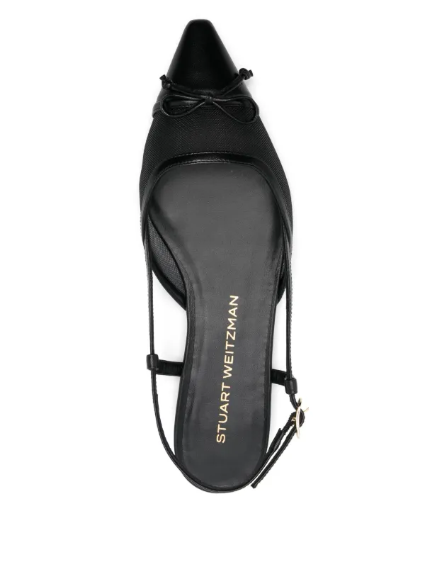 Stuart Weitzman メッシュパネル フラットシューズ | ブラック