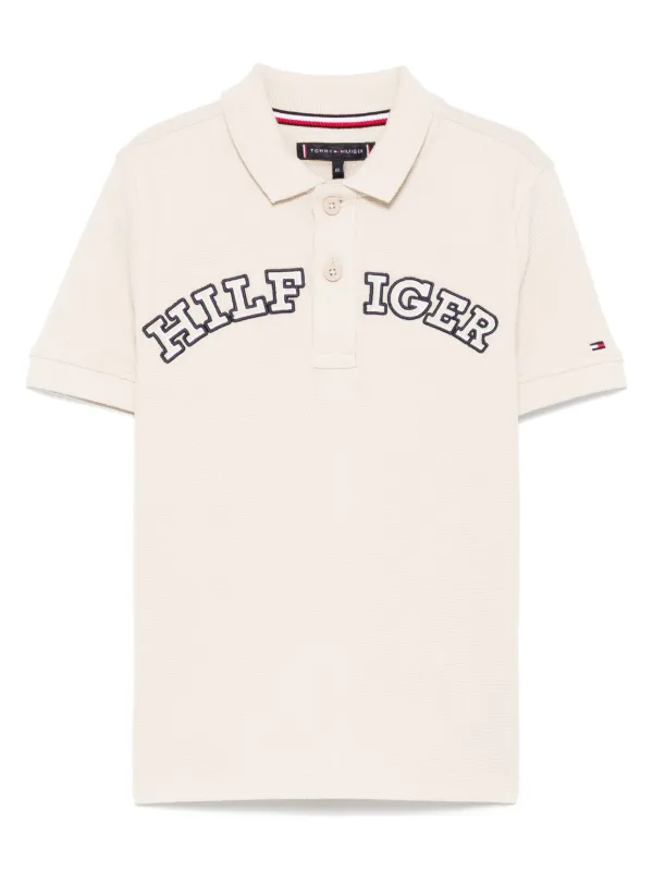Tommy Hilfiger Junior Monotype Polo Shirt Neutrals FARFETCH PH