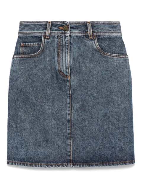 ETRO denim midi skirt