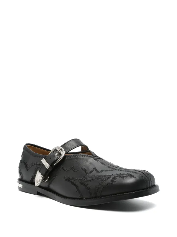 Toga Virilis Embroidered Loafers | Black | FARFETCH AO