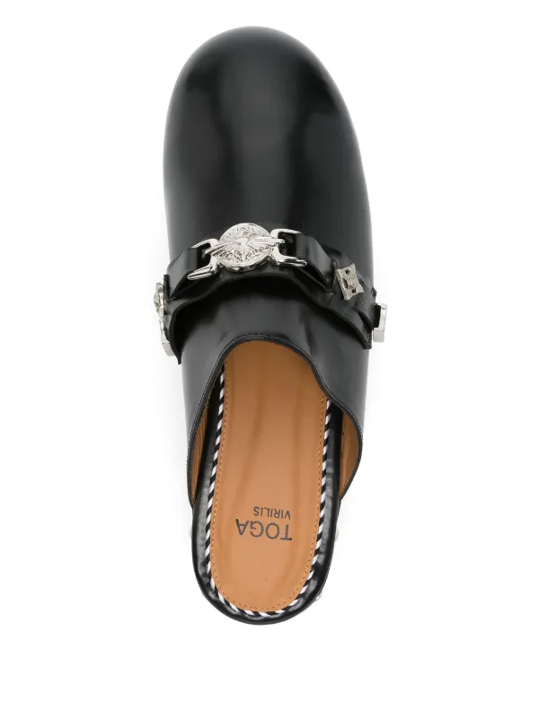 Toga Virilis strap-detail Clogs | Black | FARFETCH