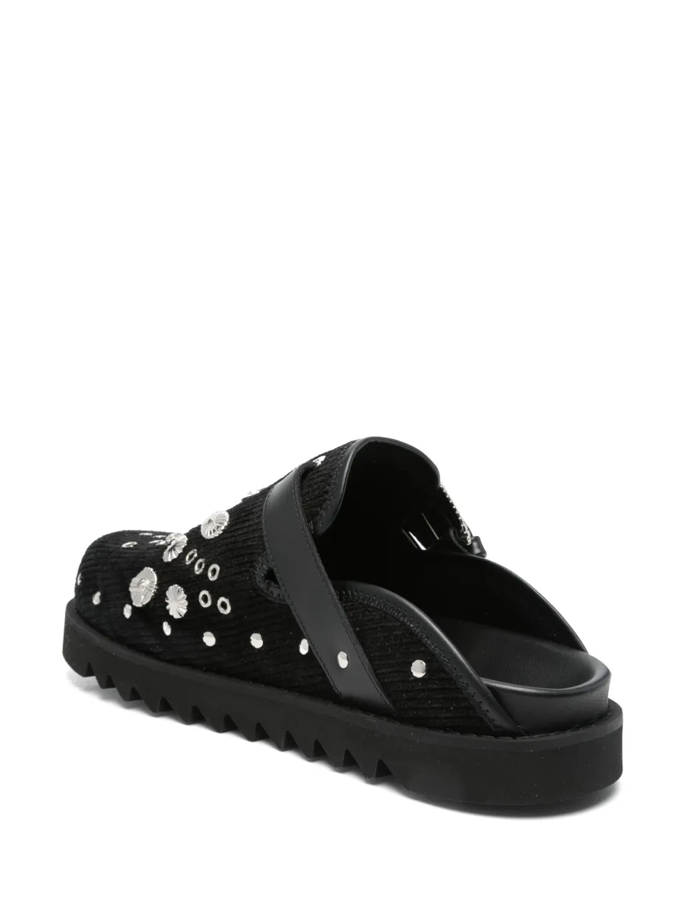 Toga Virilis Eyelet Metal sabot loafers Black