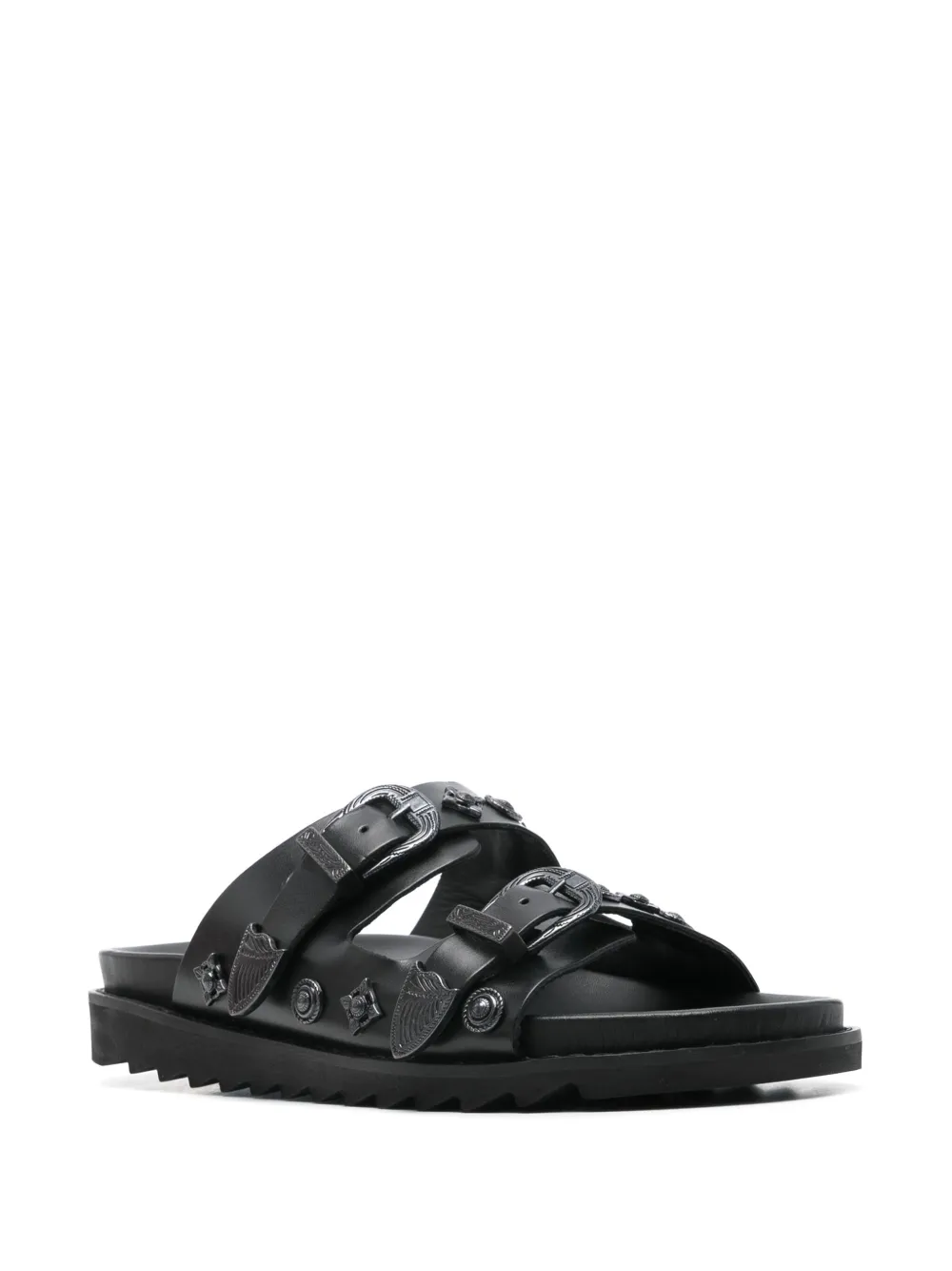 Toga Virilis leather slides Black