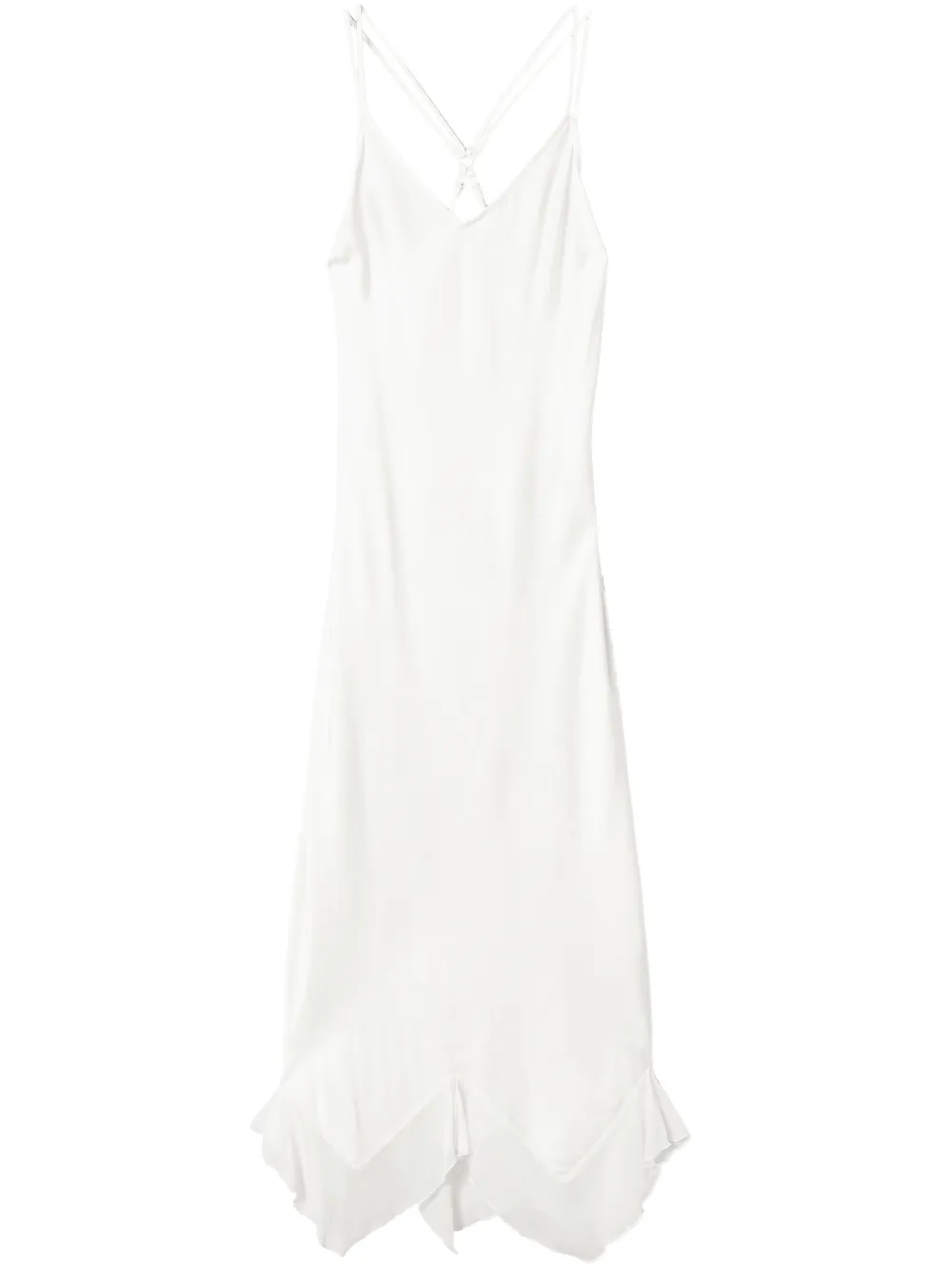TWINSET Satijnen maxi-jurk Beige