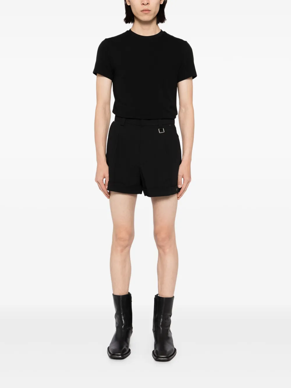 TEAM WANG design Choices getailleerde shorts - Zwart