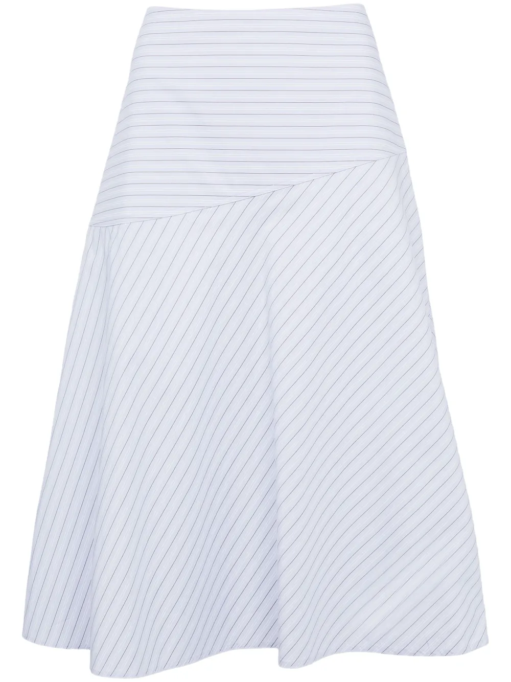 Yves Salomon cotton A-line skirt | Blue | Image 1