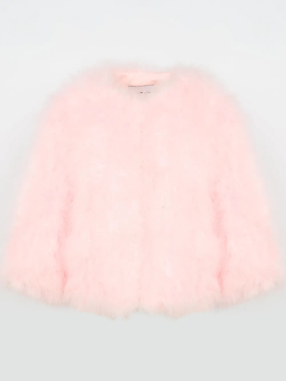 Yves Salomon Feather Jacket In Pink