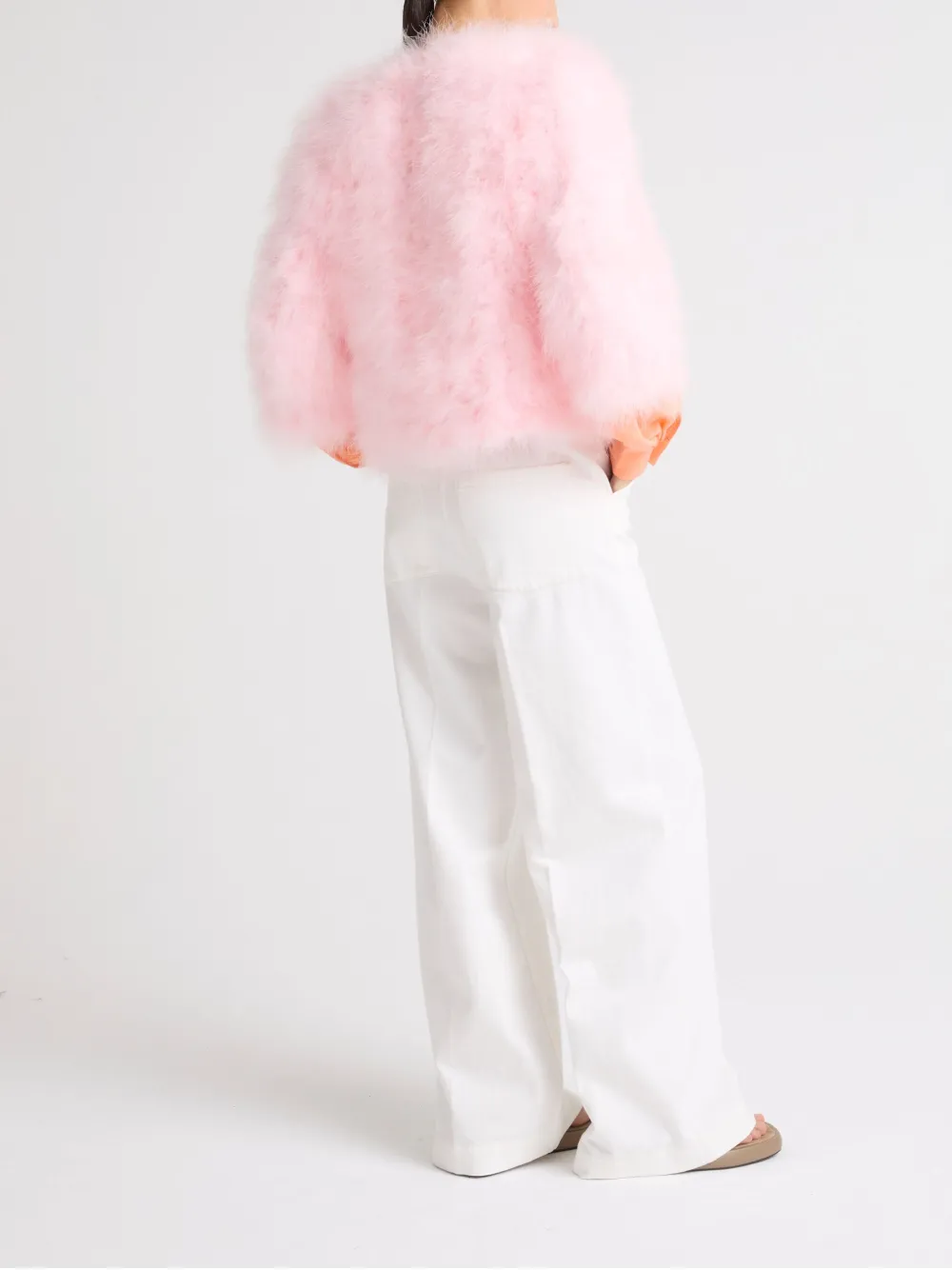 Yves Salomon Jack met veren Roze