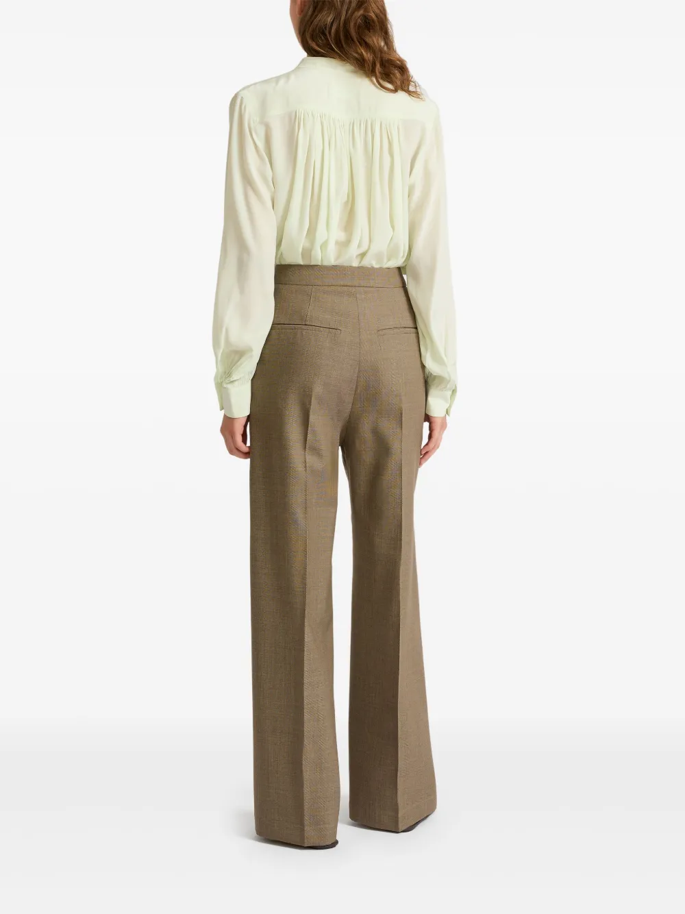 Yves Salomon Wollen broek Beige