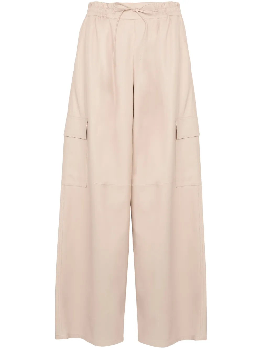 Yves Salomon Leren broek Beige