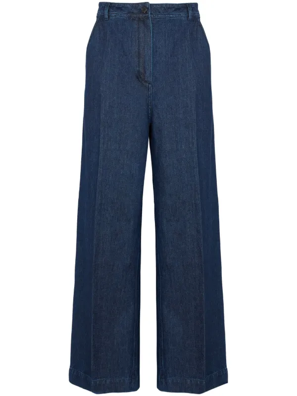 Yves Salomon wide-leg Jeans Blue FARFETCH TH