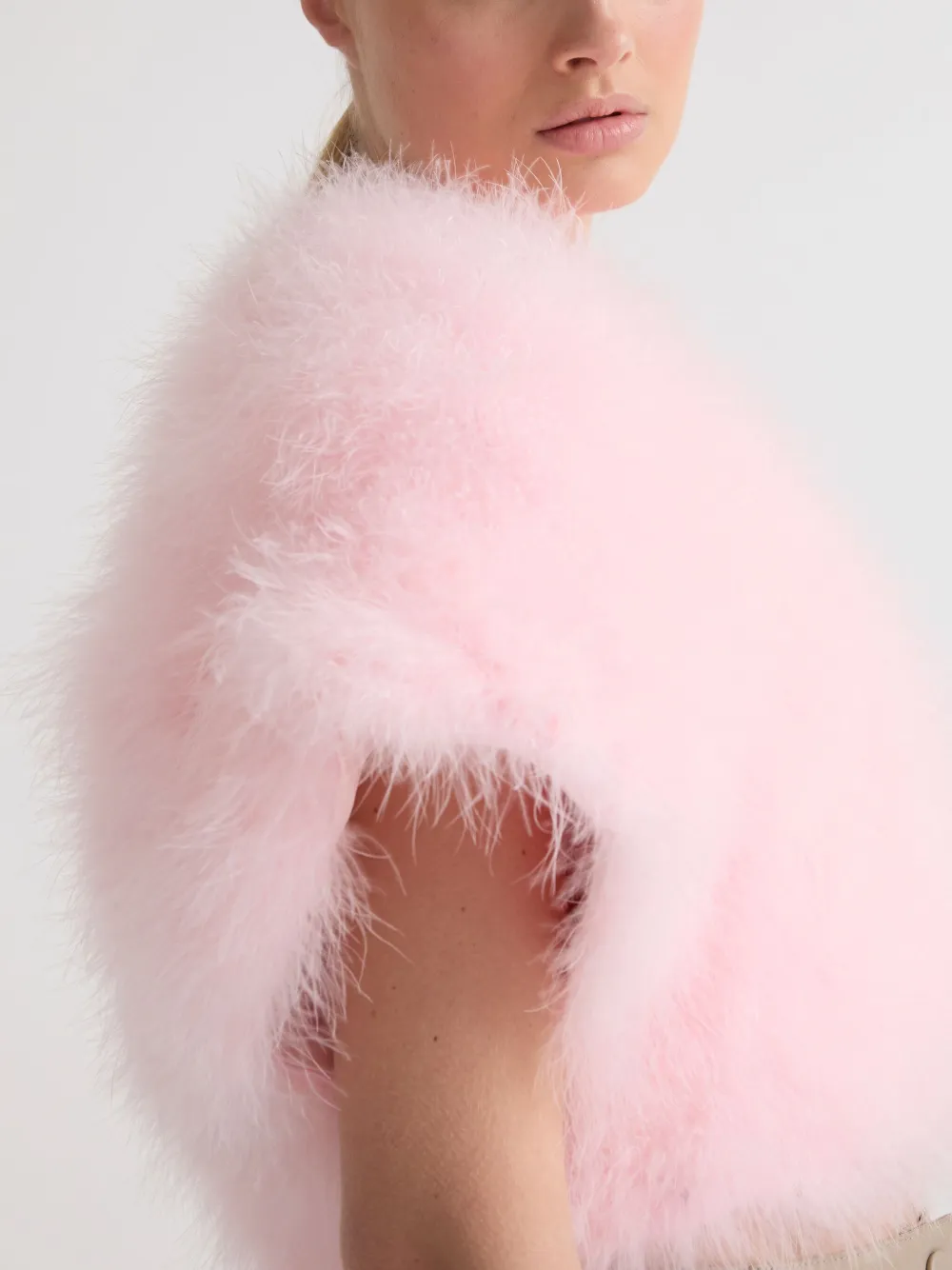 Yves Salomon Jack met veren Roze