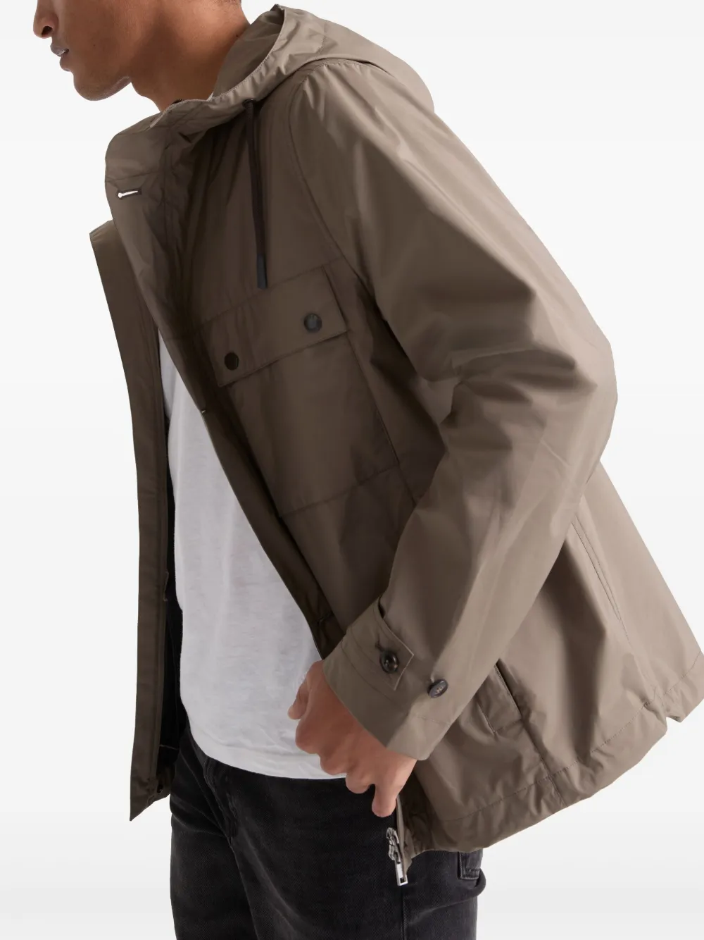 Yves Salomon Jack met capuchon Beige