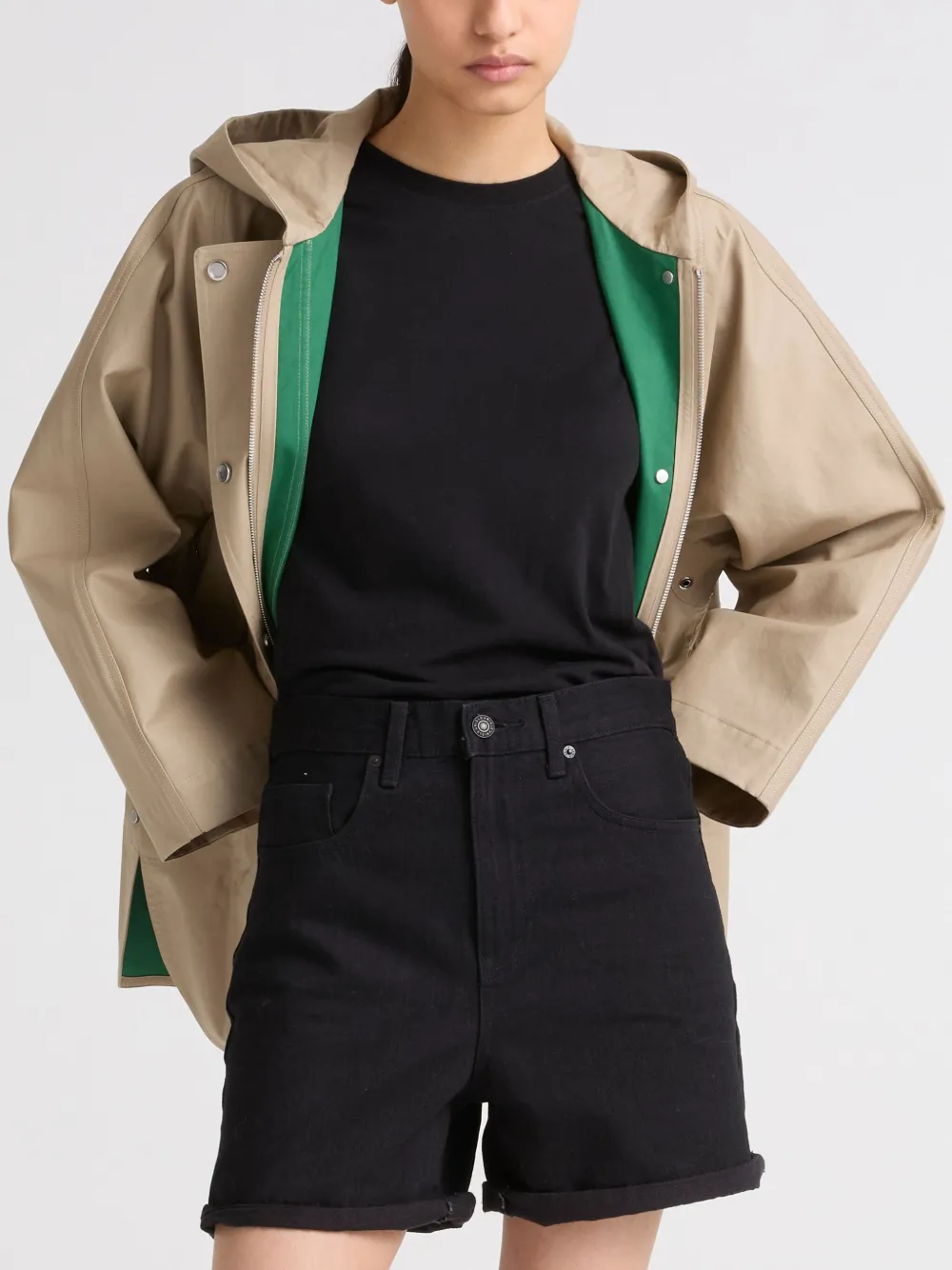 Yves Salomon Parka met capuchon Bruin