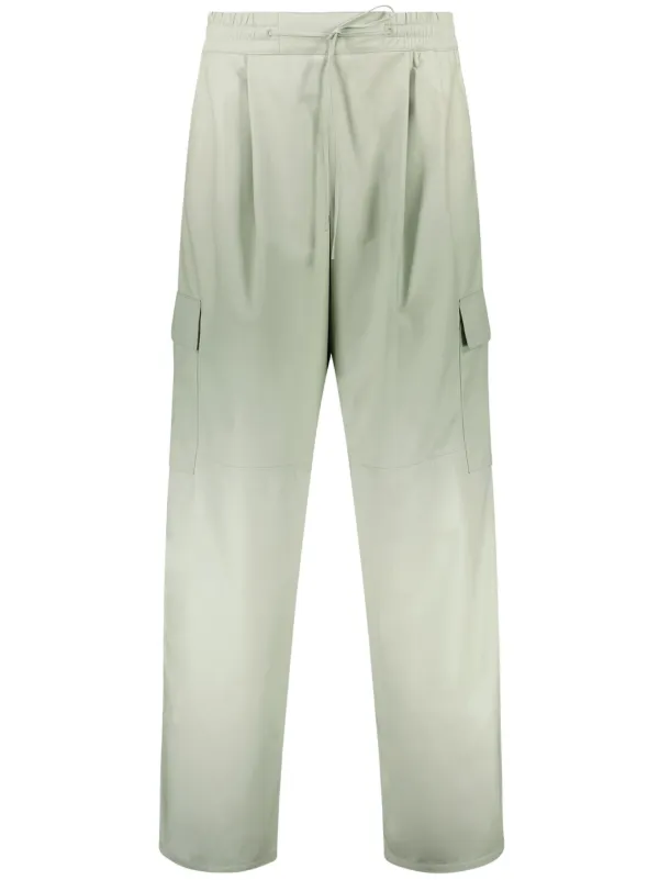 Yves Salomon Lambskin Cargo Pants in Green