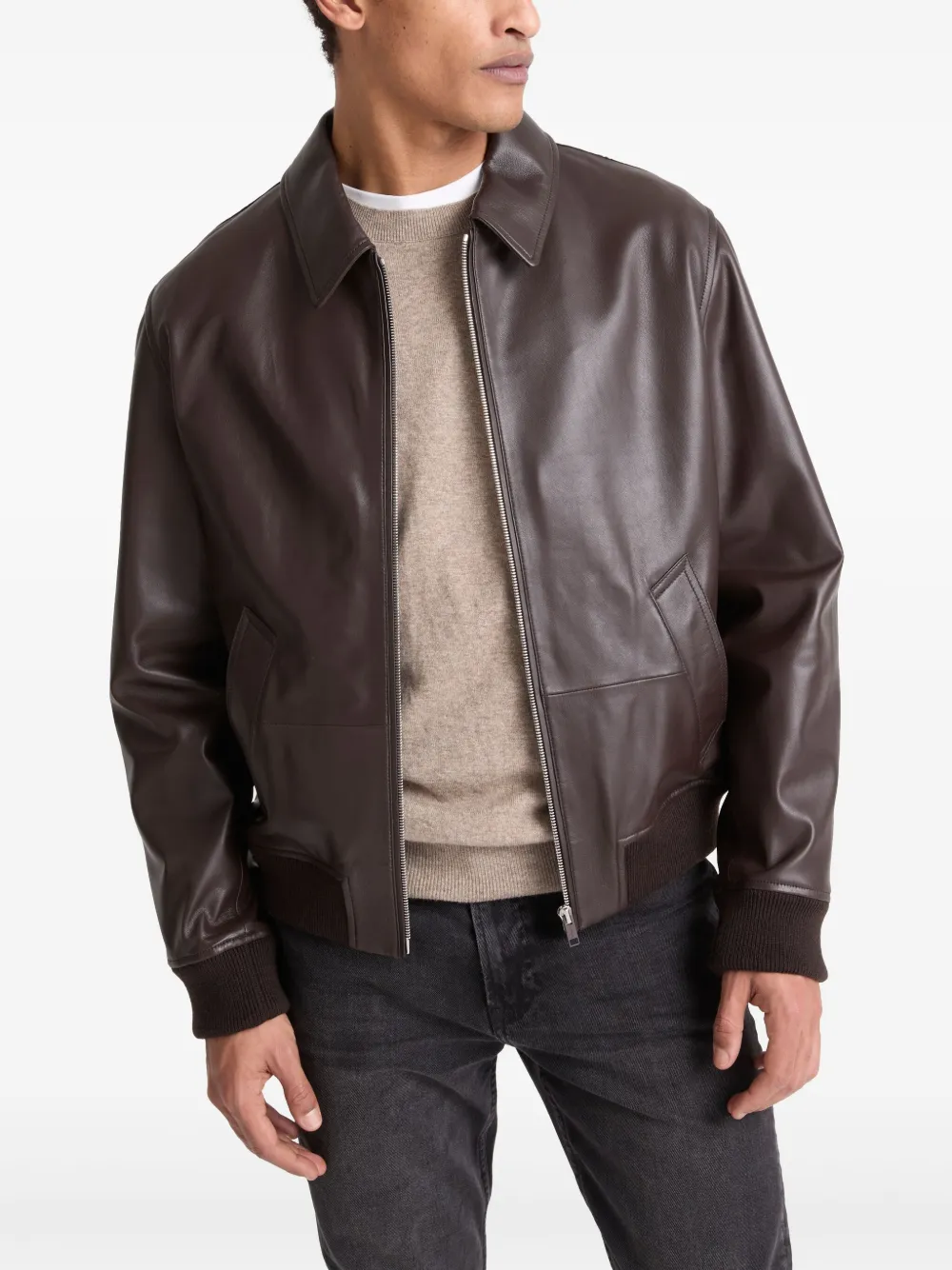 YVES SALOMON LEATHER JACKET
