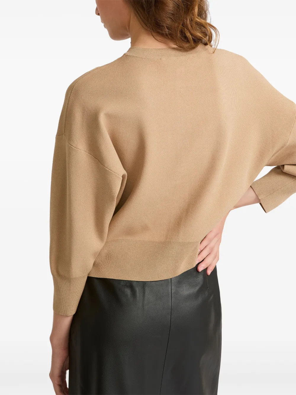 Yves Salomon Cropped Cardigan In Neutrals