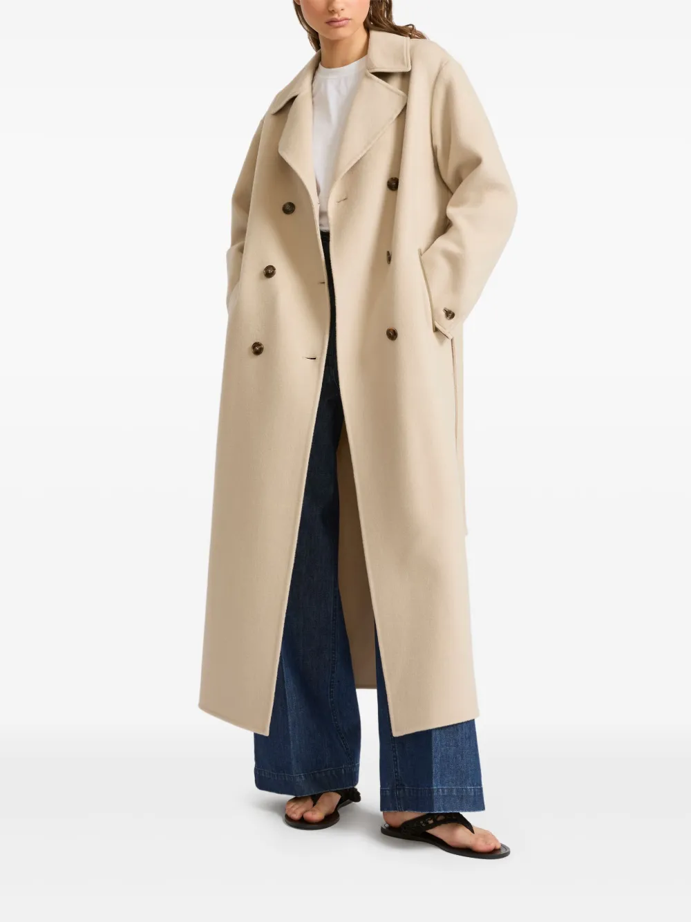 Yves Salomon Double-side Trench Coat In Neutrals