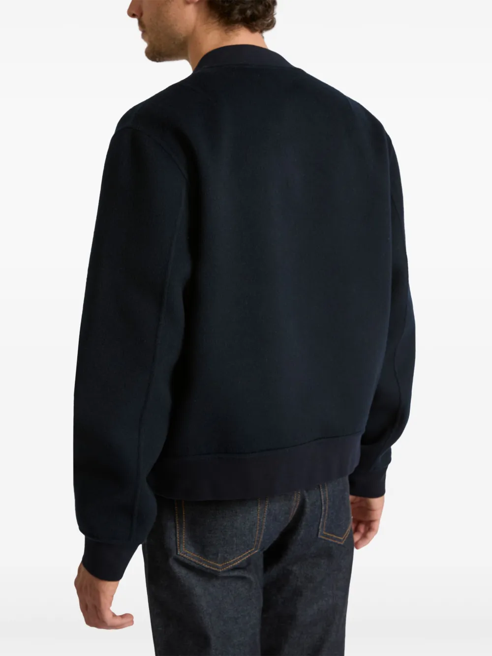 Yves Salomon Bomberjack van wol-kasjmier Blauw