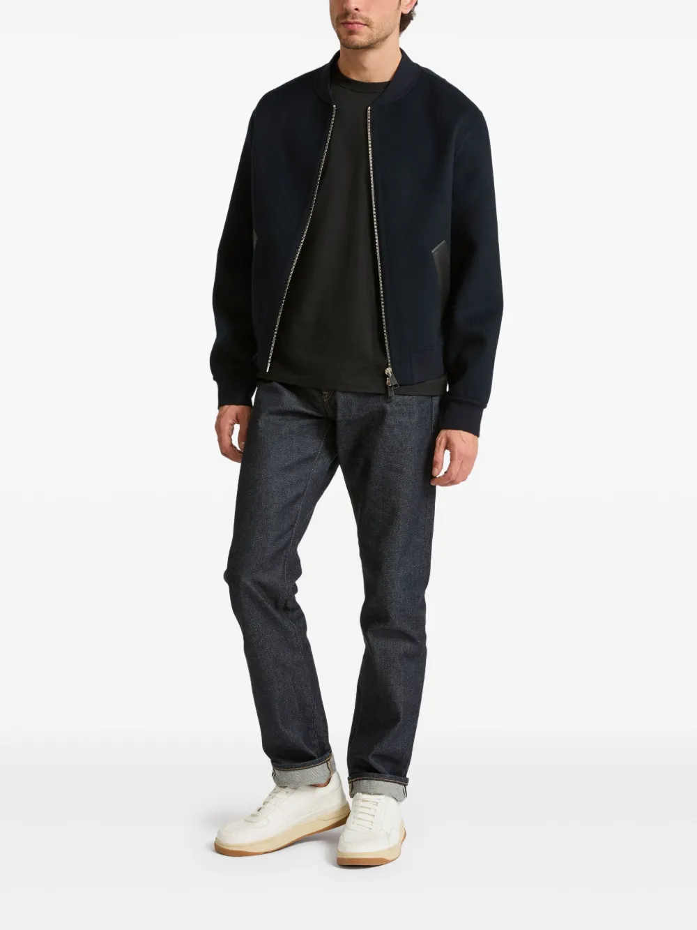 Yves Salomon wool-cashmere varsity jacket - Blauw