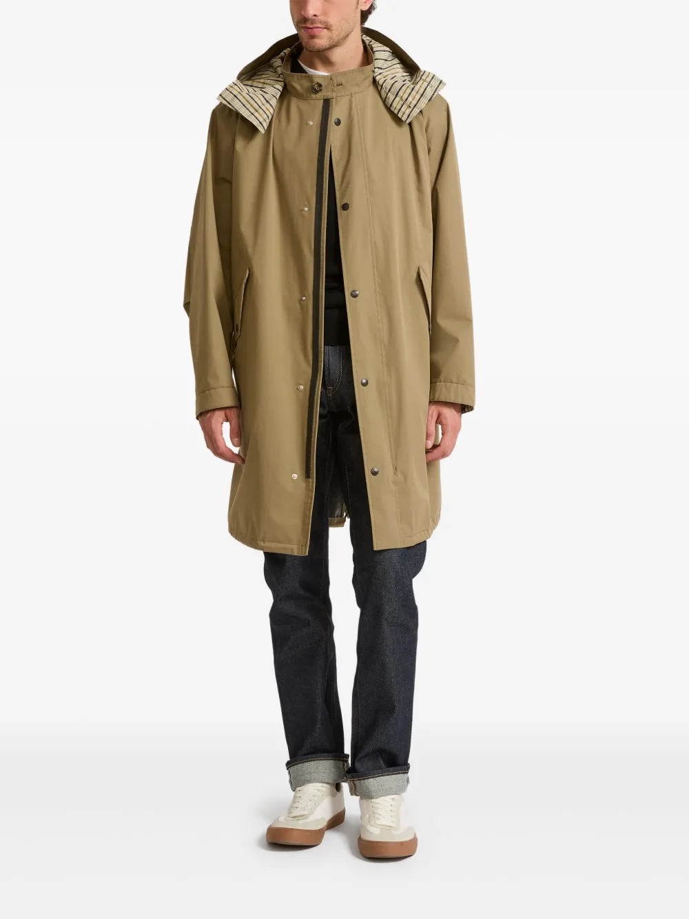 Yves Salomon Parka met capuchon - Beige