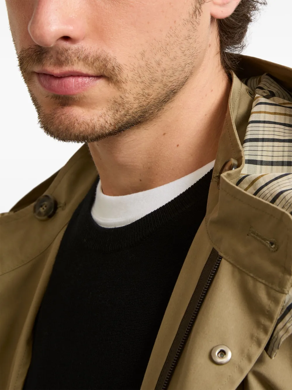 Yves Salomon Parka met capuchon Beige