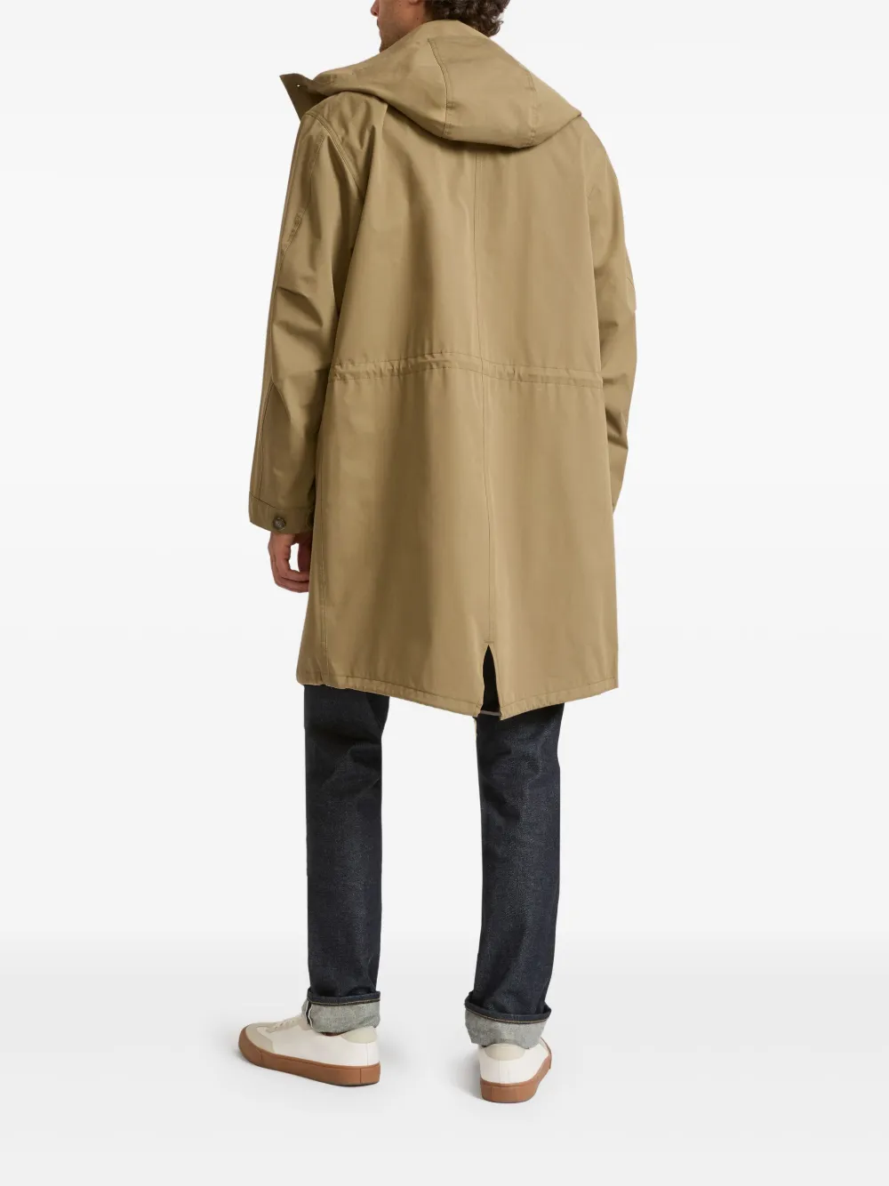 Yves Salomon Parka met capuchon Beige