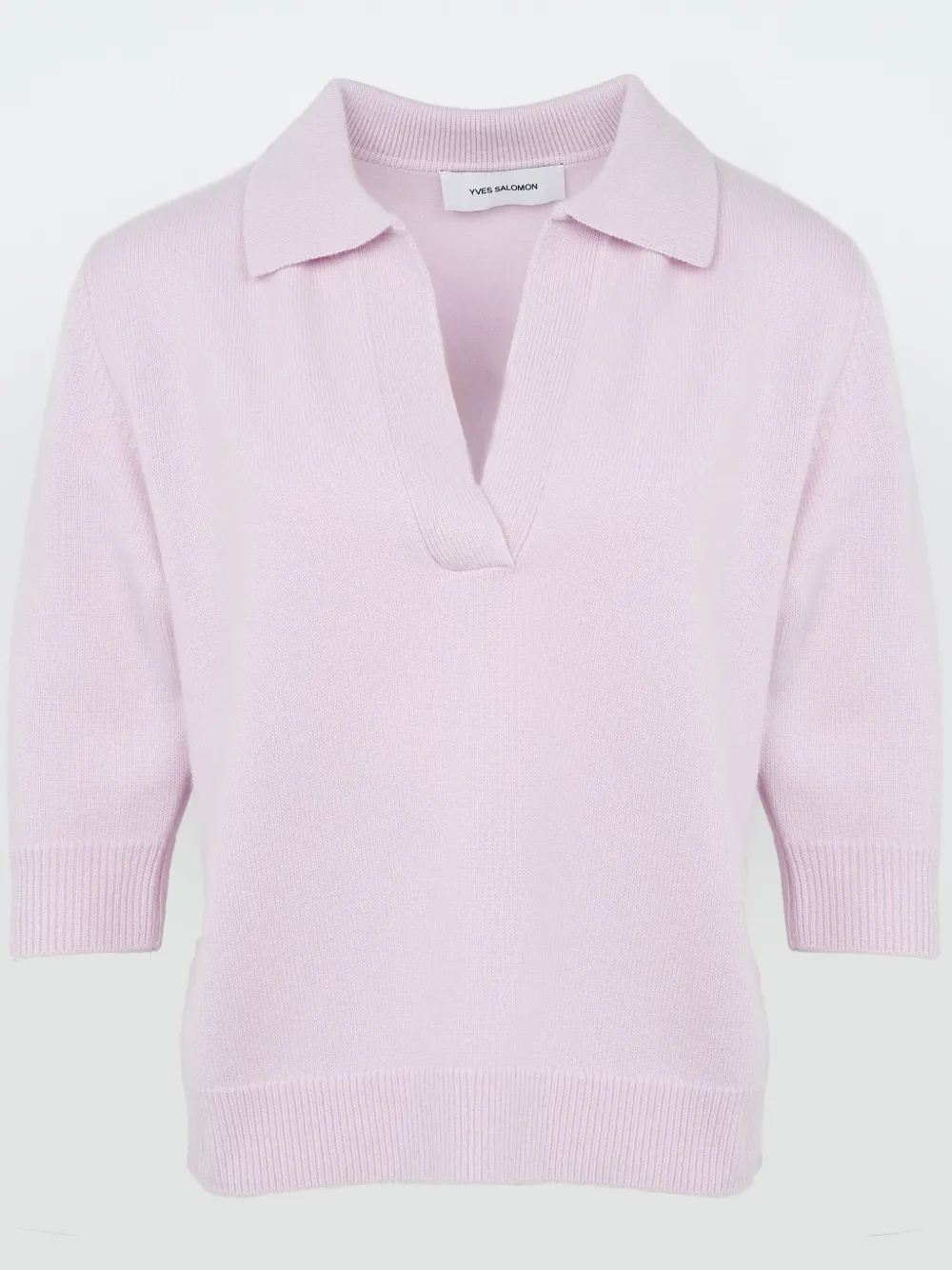 Yves Salomon Knitted Polo Shirt In Purple