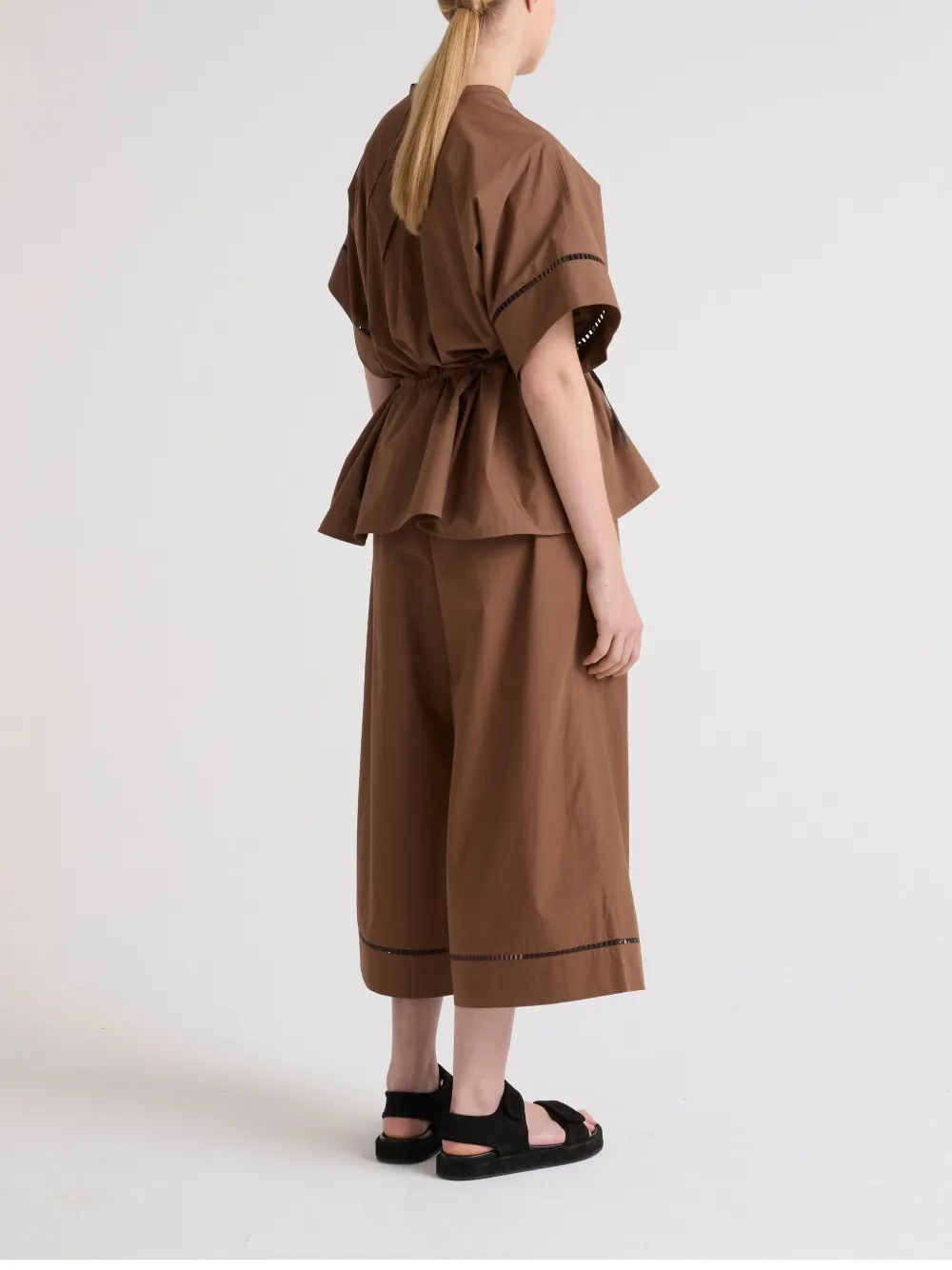 Yves Salomon Katoenen blouse Bruin